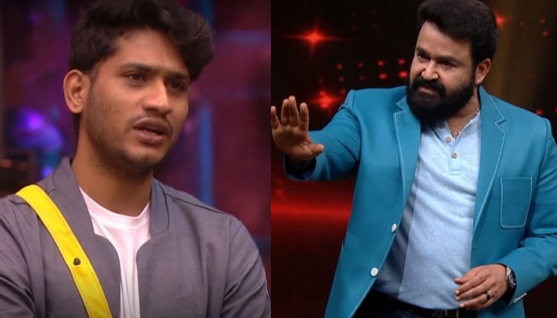 mohanlal questioning akhil marar in bigg boss malayalam season 5 nrn