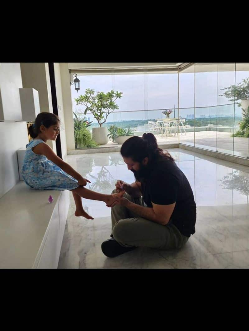 Radhike Pandith Shares beautiful photos of yash and Children for Fathers day