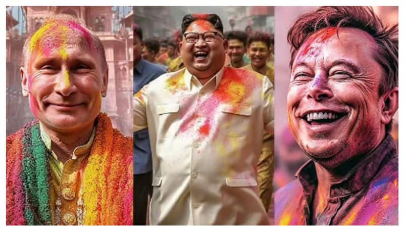 artist shares ai generated pics of famous personalities playing holi in vrindavan rse