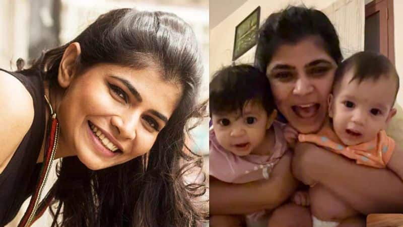 Singer Chinmayi shares her twin babies photos for the first time