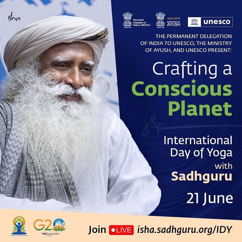 Yoga Day program led by Sadhguru at France UNESCO headquarters