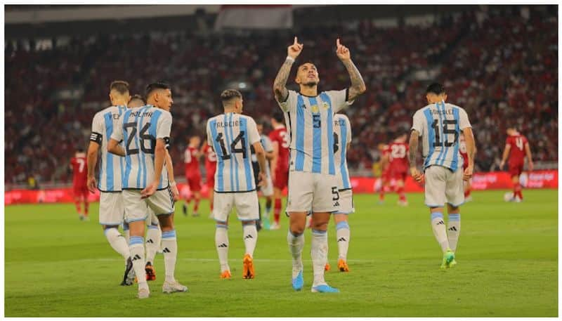 watch video paredes and romero score goal against indonesia for argentina saa