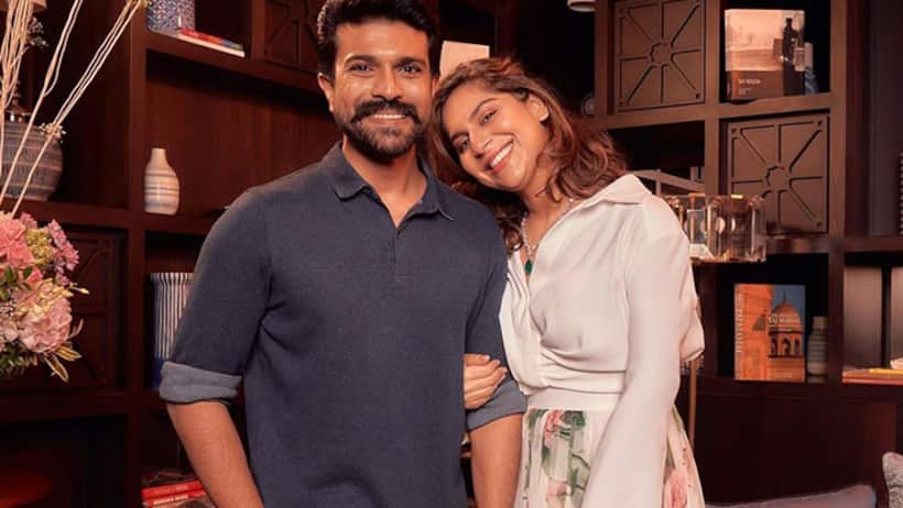 Ram Charan Upasana baby FIRST photos: RRR star holds his baby; poses with wife