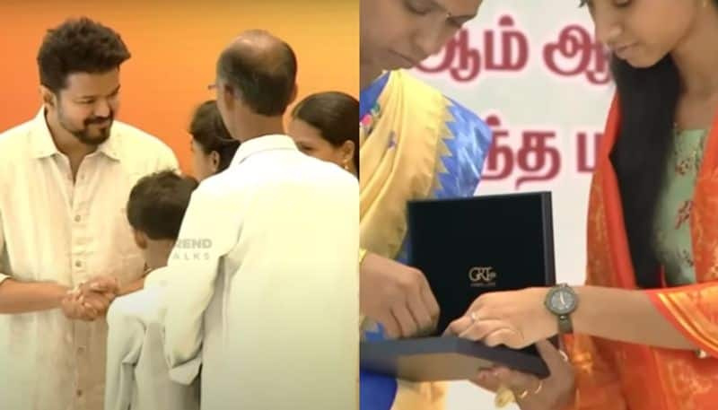 actor vijay gifted diamond necklace which costs 10 lakh to plus two top scorer hyp