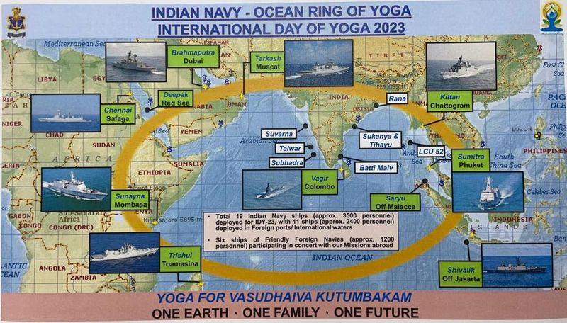 Indian Navy To Form 'Ocean Ring Of Yoga' On International Yoga Day