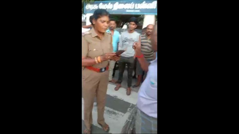 drunken man involved in dispute with lady sub inspector in Coimbatore