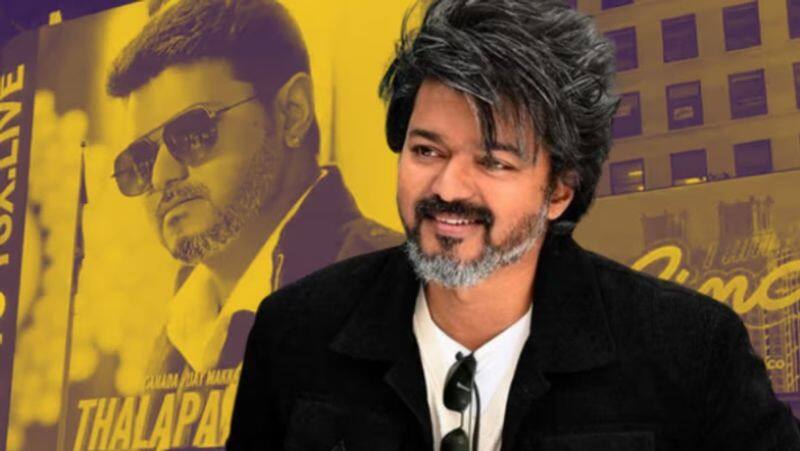 Thalapathy Vijay's Birthday special mass Posters Light Up in newyork Times Square