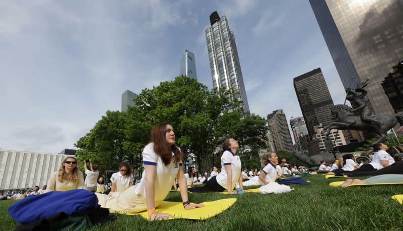 International Day of Yoga: A look at yoga poses performed by PM Modi at UN headquarters AJR