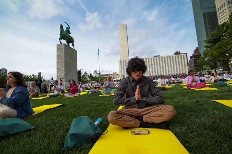 International Day of Yoga: A look at yoga poses performed by PM Modi at UN headquarters AJR