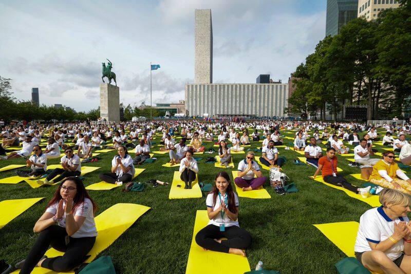 International Day of Yoga: A look at yoga poses performed by PM Modi at UN headquarters AJR