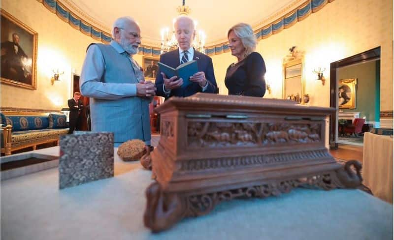 Prime Minister gifted Karnatakas Sandalwood to America president joe Biden akb