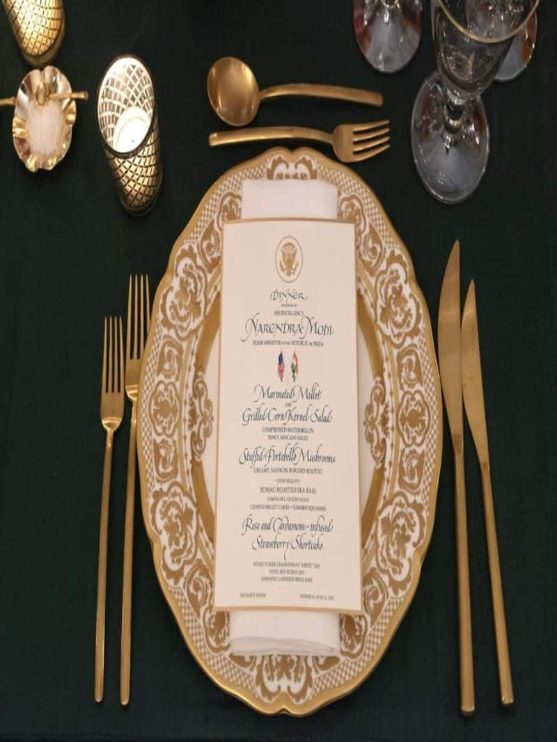 the menu for PM Modi's US State dinner