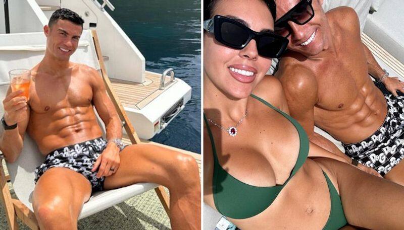 football Cristiano Ronaldo enjoys family time; girlfriend Georgina Rodriguez stuns in green bikini osf