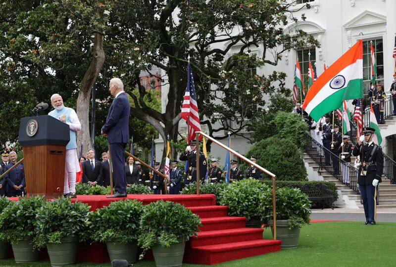 PM Modi's US Visit: 'Honour for 1.4 billion Indians,' says PM Modi on grand welcome ceremony at White House AJR