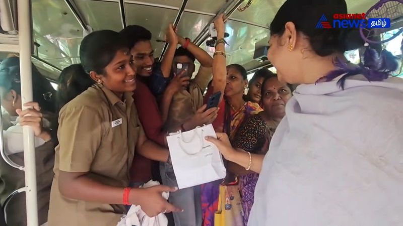 mp kanimozhi promised to lady bus driver sharmila for new job in coimbatore