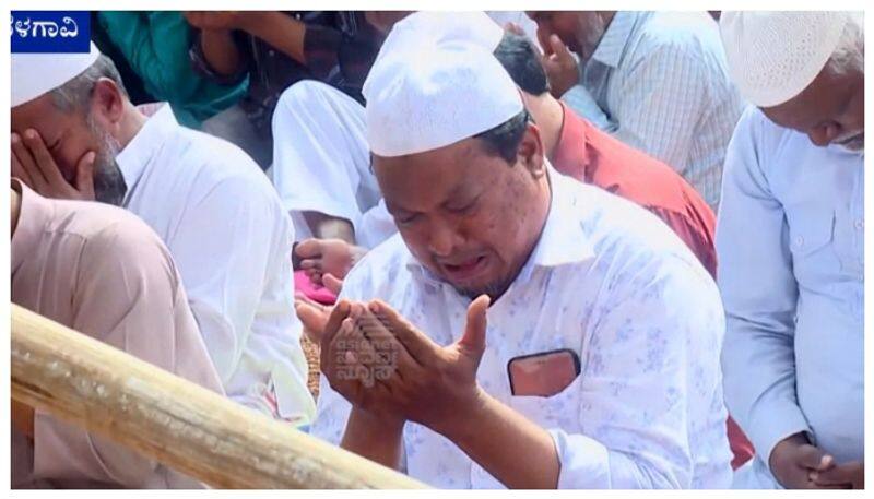 Muslim community pray for rain in belagavi nbn