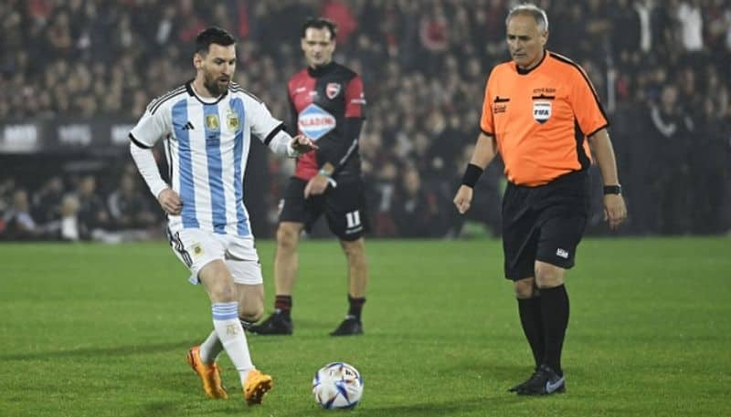 Lionel Messi scores hat-trick for Argentina in Maxi Rodriguezs farewell game gkc