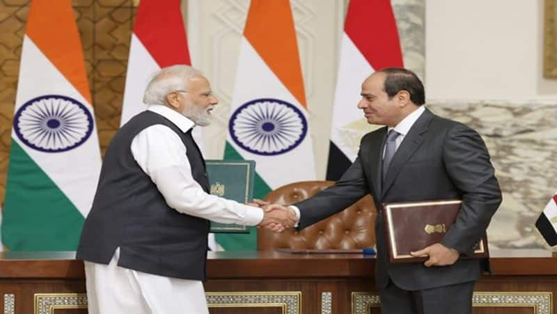 MoU signed between india and egypt infornt of pm modi and Abdel Fattah al Sisi