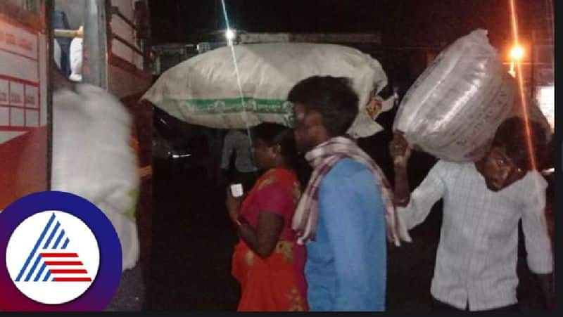 Lack of rain: Migrant laborers to cities at koppal rav