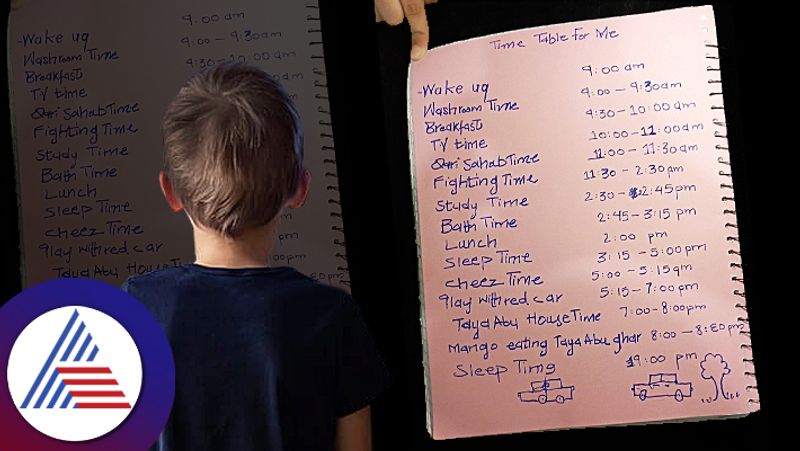 Six Year Old Student Time Table Goes Viral 