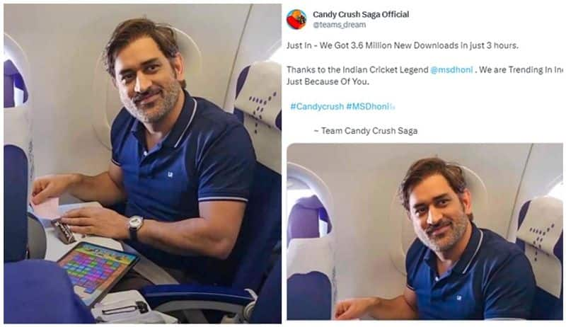 after MS Dhoni's viral video  Over 30 lakh users downloaded Candy Crush in 3 hours san