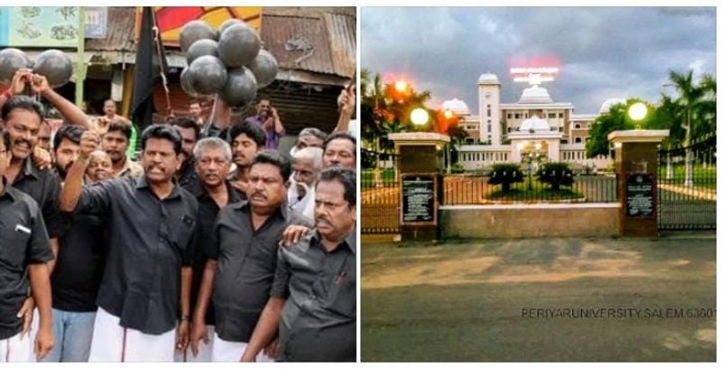 Wearing a black shirt is prohibited at the function attended by the Governor in Periyar University