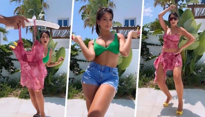 Nora Fatehi SEXY photos-video: Actress shows off her killer moves in green bra and denim shorts (WATCH) RBA