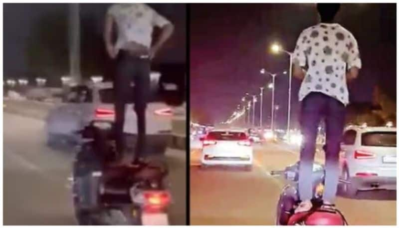 Honda Activa rider caught by police for stunt prn