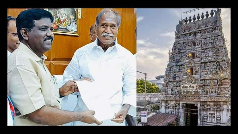 mp ravikumar met puducherry cm rangasamy