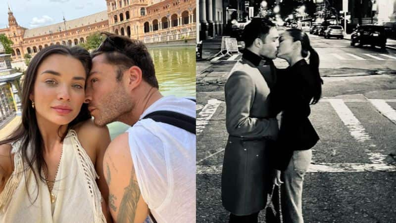 Actress Amy Jackson shares LipLock kiss Photo with her lover EdWestwick