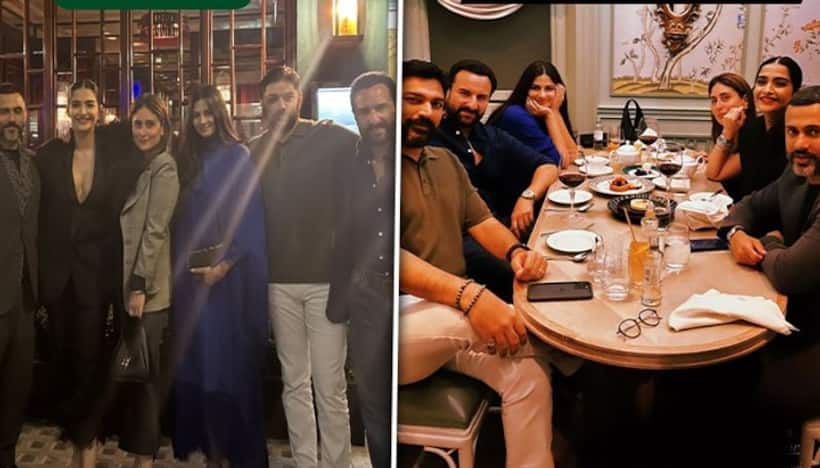 Sonam Kapoor,  Anand Ahuja enjoy dinner date with Kareena Kapoor-Saif Ali Khan, Rhea Kapoor- Karan Boolani