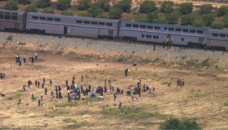 WATCH Dramatic visuals of Amtrak train derailment after hitting a truck in California will stun you AJR