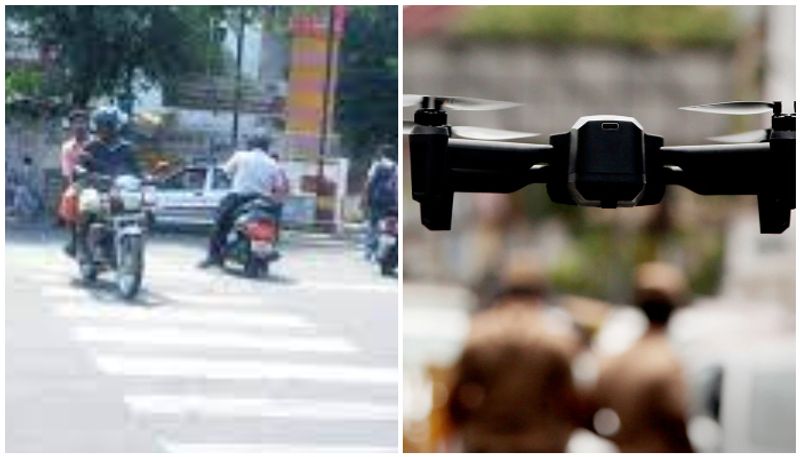 kerala police thiruvananthapuram city drone camera to detect traffic violators btb