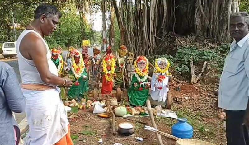 Gadi mari special worship for rain in chikkamagaluru district gvd