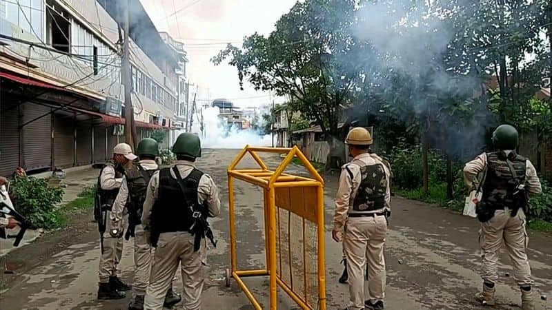 Meitei women protest strengthen in manipurm, curfew imposed in five districts