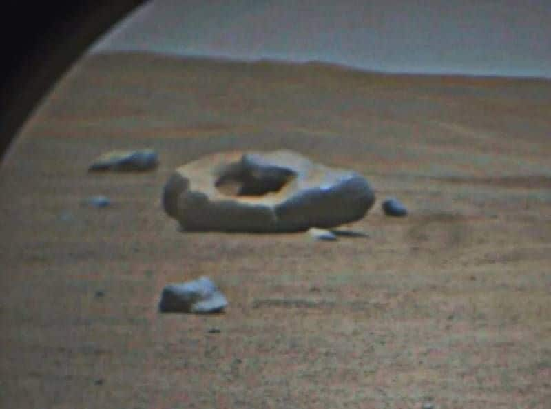 Donut shaped rock on Mars.. Have you seen the photo taken by NASA's Perseverance rover?