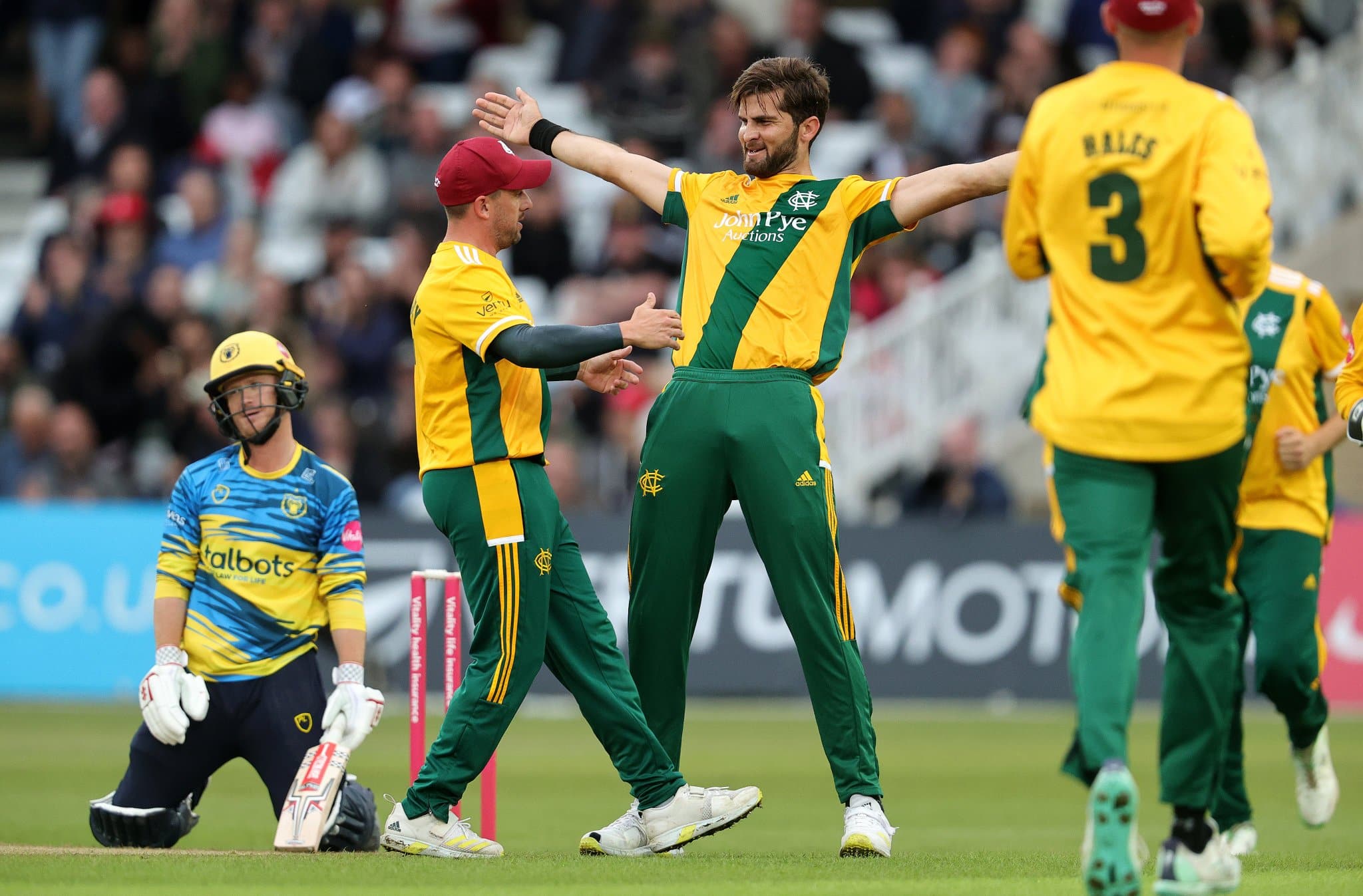 Shaheen Afridi becomes 1st bowler to take 4 wickets in first over of T20 Blast kvn