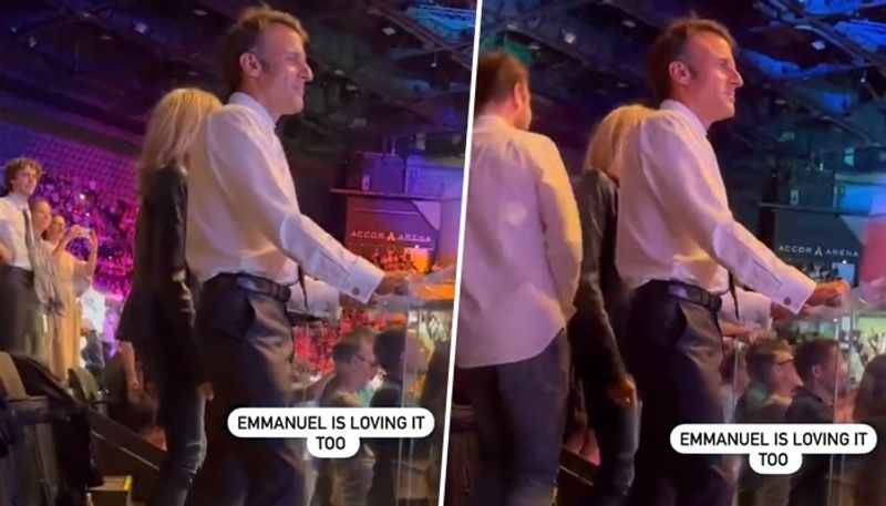 Watch emmanuel macron under fire after being spotted at elton john concert amid violent protest in France gcw