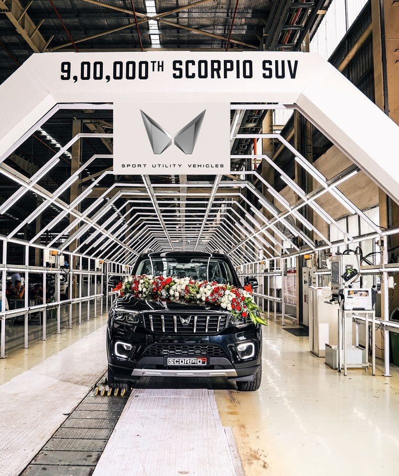 Mahindra iconic SUV Scorpio hits 900000 units milestone in India over two decades  ckm