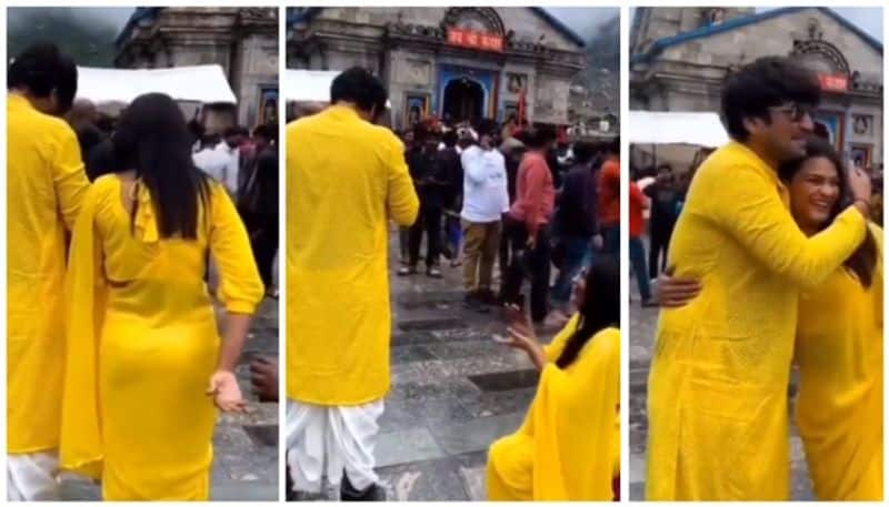 video of a marriage proposal in temple presence went viral bkg