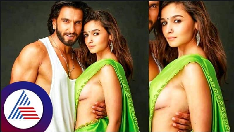 Actress Alia Bhatts blouseless photo with ranveer kapoor goes viral suc 