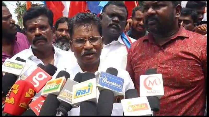 vck cadres protest against tn police and government officials in salem district