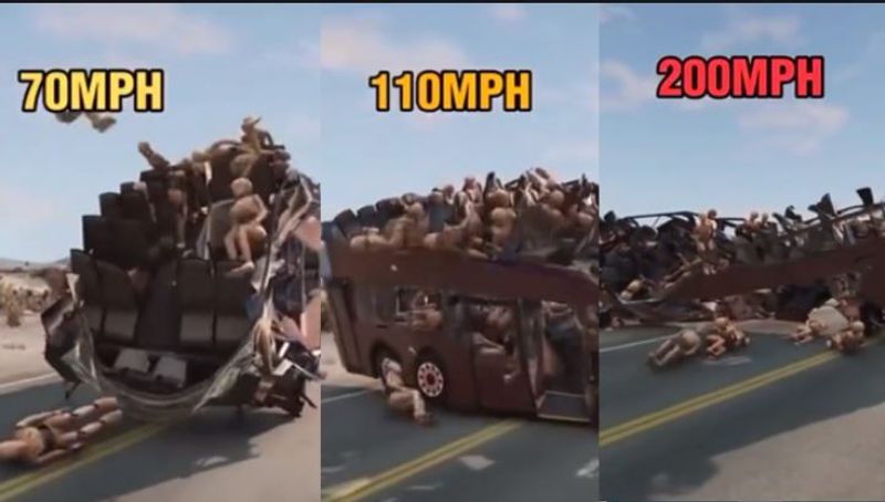 What is the effect of collision at high speed graphic video of double decker bus accident goes viral akb