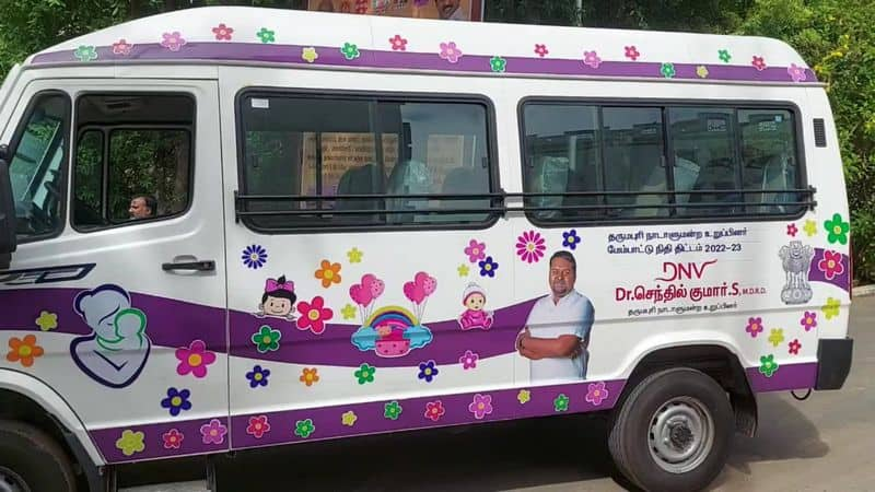 mp senthil kumar presented a new 2 vehicles for dharmapuri government hospital