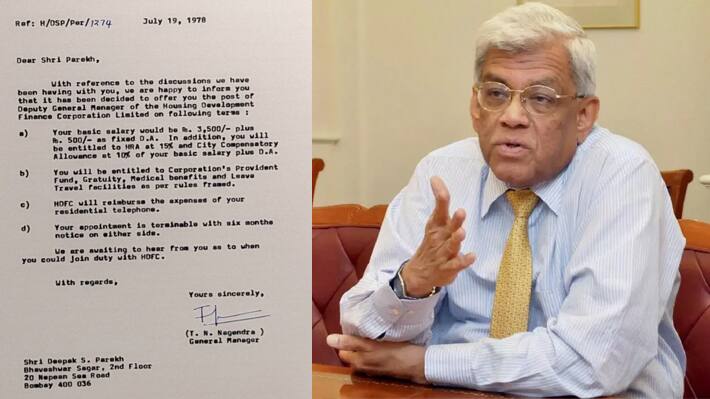 Deepak Parekh offer letter