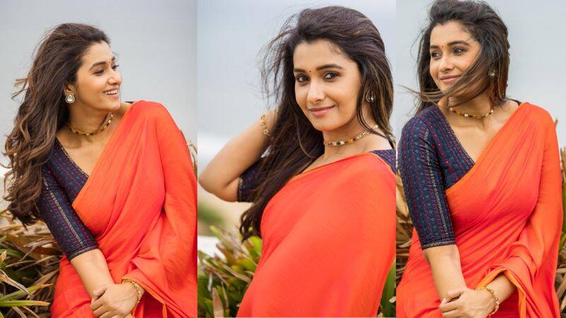 Indian 2 actress Priya Bhavani shankar pretty look photos in saree viral