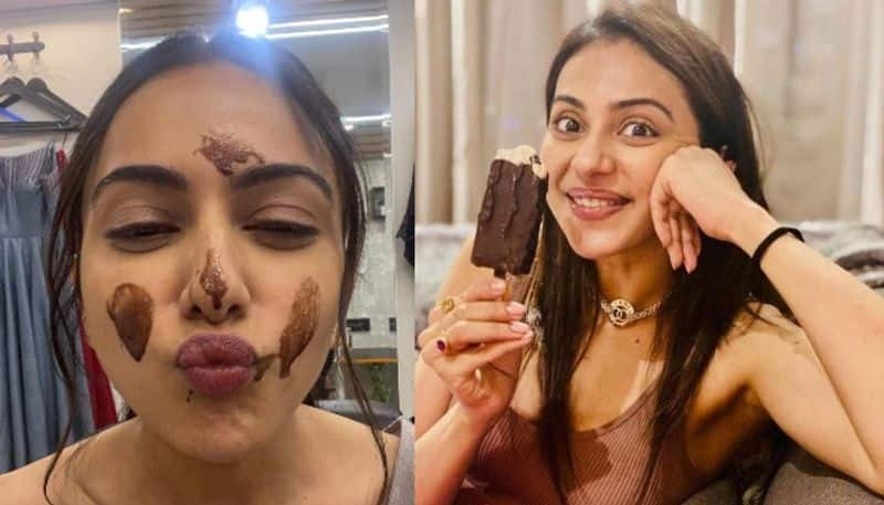 Rakul Preet Singh Shared some funny pictures on world chocolate Day NSK