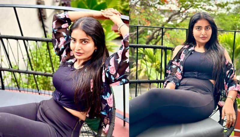 Actress Ananya Nagalla  Stunning Stills in Black Dress NSK