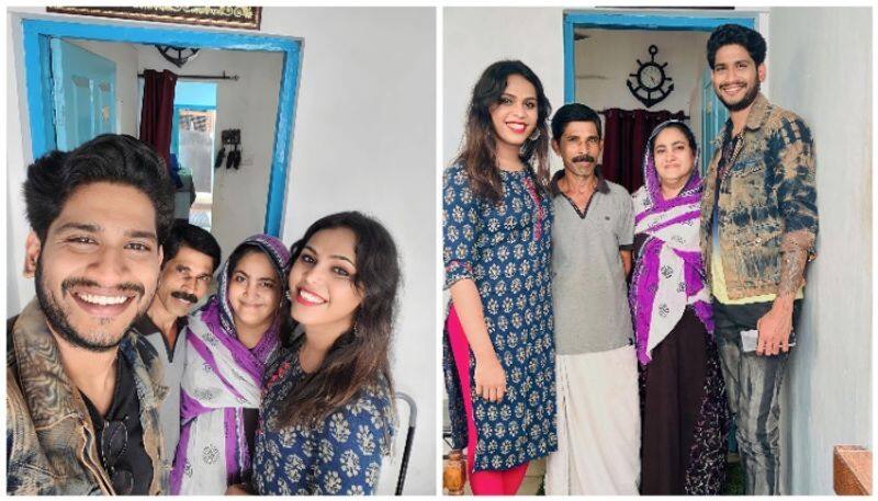 akhil marar visit bigg boss contestant nadira mehrin and family vvk