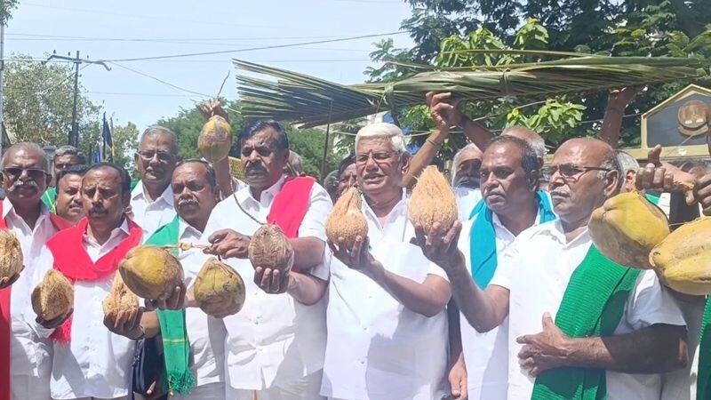 coconuts don't even have the same value as empty alcohol bottles says farmers in coimbatore